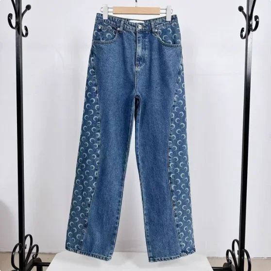 Hip Hop High Street Jeans for Women 2025 Spring Autumn New Fashion Korean Style Straight Baggy Pants Wide Leg Loose Casual Pants