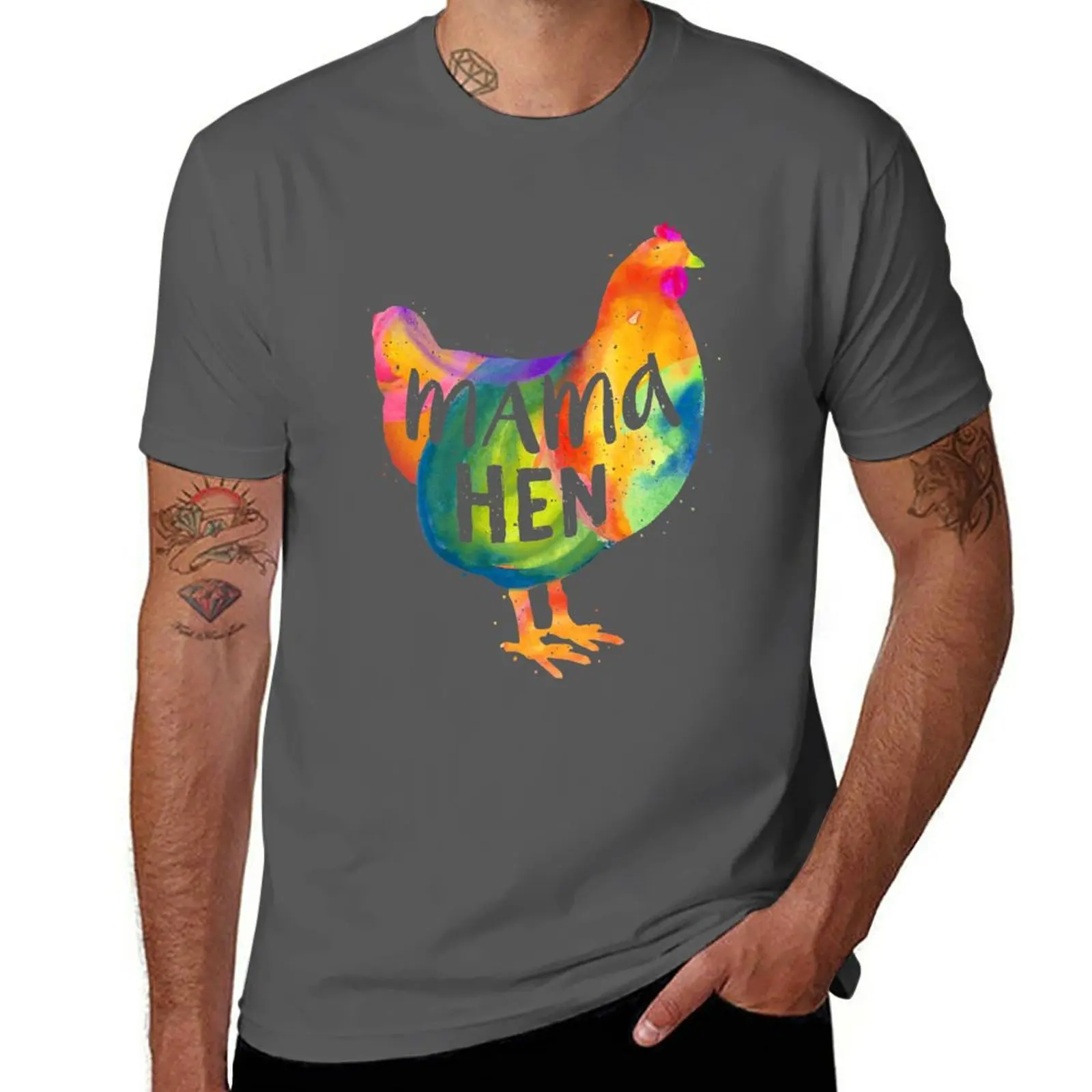 New Chicken (Mama Hen) / Gifts for Chicken Lovers / Mother, Mom, Mum T-Shirt black t shirts mens t shirts casual stylish