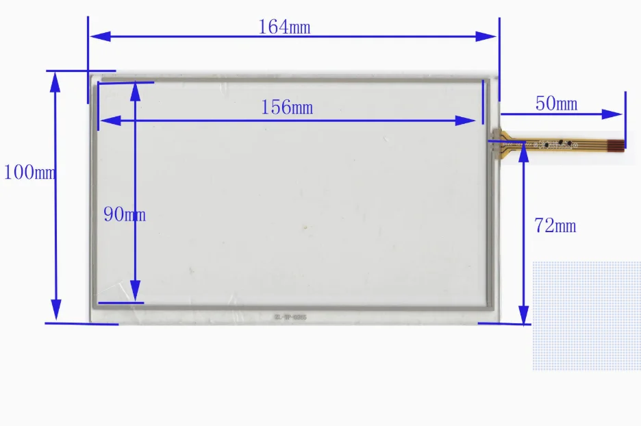

7-inch 164 * 100 side outlet XWT170 navigation tablet GPS touch handwriting external screen four wire resistor