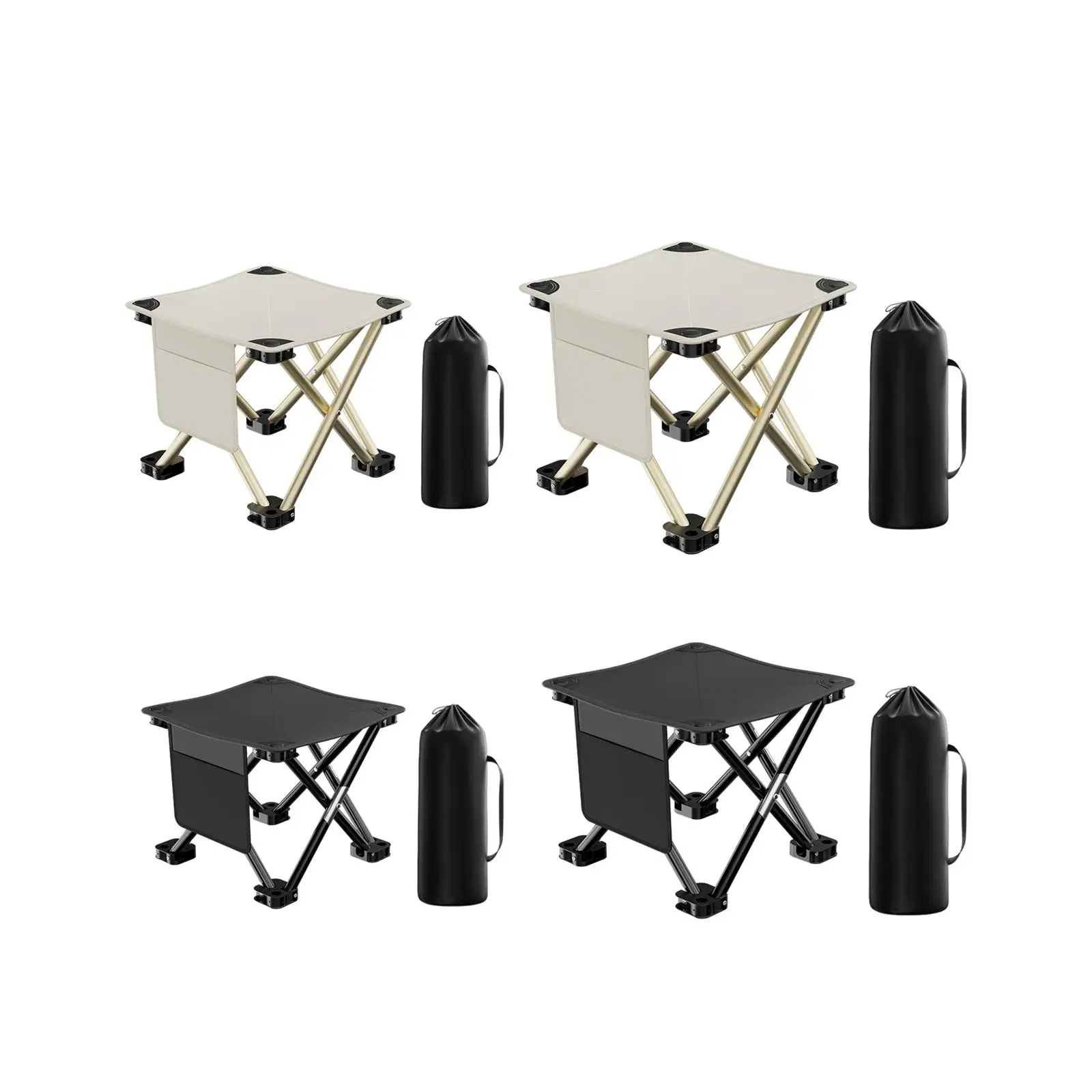 Camping Folding Stool Foot Rest Saddle Chair for Concert Sports Festival