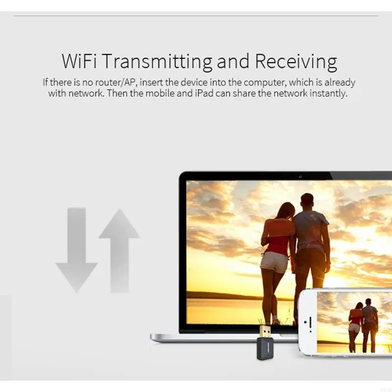 N84B USB WiFi Адаптер для ПК 802.11AX 600 Мбит / с USB2.0 Сетевой карты Двухполосная частота беспроводная сетевая карта Wifi