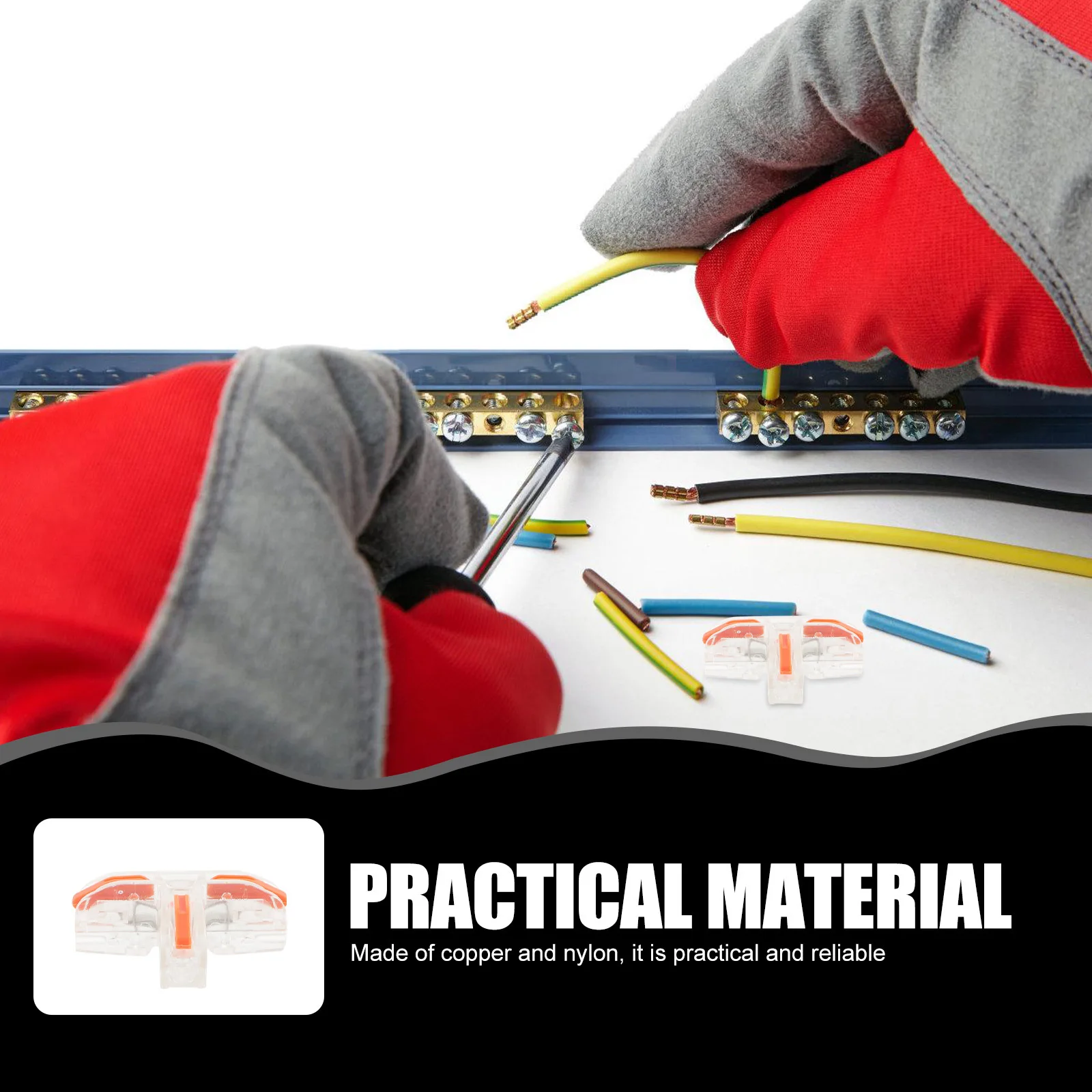 

10 шт. изолированные медные клеммные разъемы Т-типа для ремонта электрической проводки, комплект разъемов для бытовой техники, компьютеров