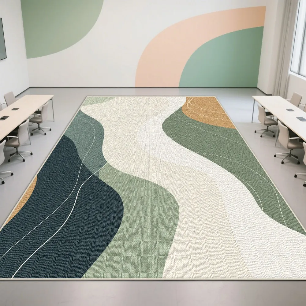 VIKAMA الفن التجريدي تصميم السجاد غرفة المعيشة دراسة الحديثة بسيطة كبيرة الحجم عدم الانزلاق ارتداء مقاومة السجاد ديكور المنزل