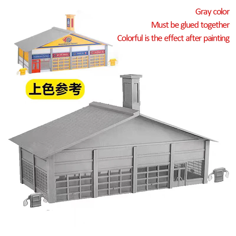 1/87 scale miniature model simulation house plastic dwelling house Model Ho scale winery factory apartment building shop