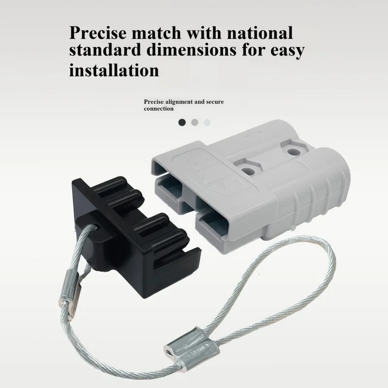 2PCS Dust Cap Kit Black FOR Ad Plug Cover Style Connectors Battery Caravan 50A/120A/175A/350A Rectangle Dust Cover
