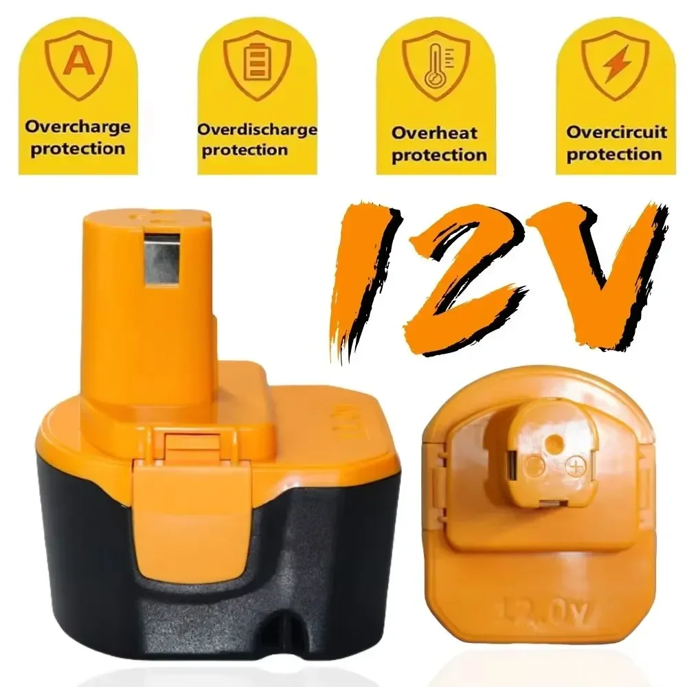 ☛☛12V 6800mAh High Capital Ni-MH Replacement Electric Drill Power Tool Battery For Ryobi BID1230/1801/R10521/RY1201