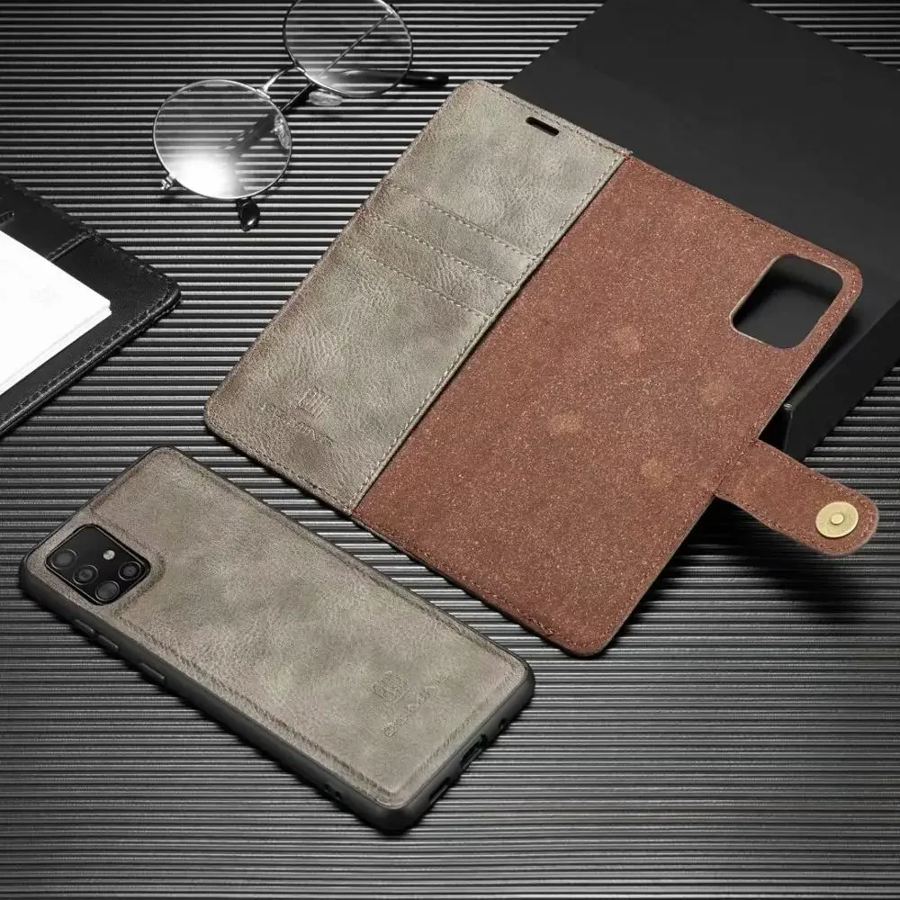2 in 1 Cover For Samsung Galaxy A55 A35 A15 A51 A36 A16 A56 A54 Leather Case Separable Magnet Flip Book Cover A52S A52 A72 Bags
