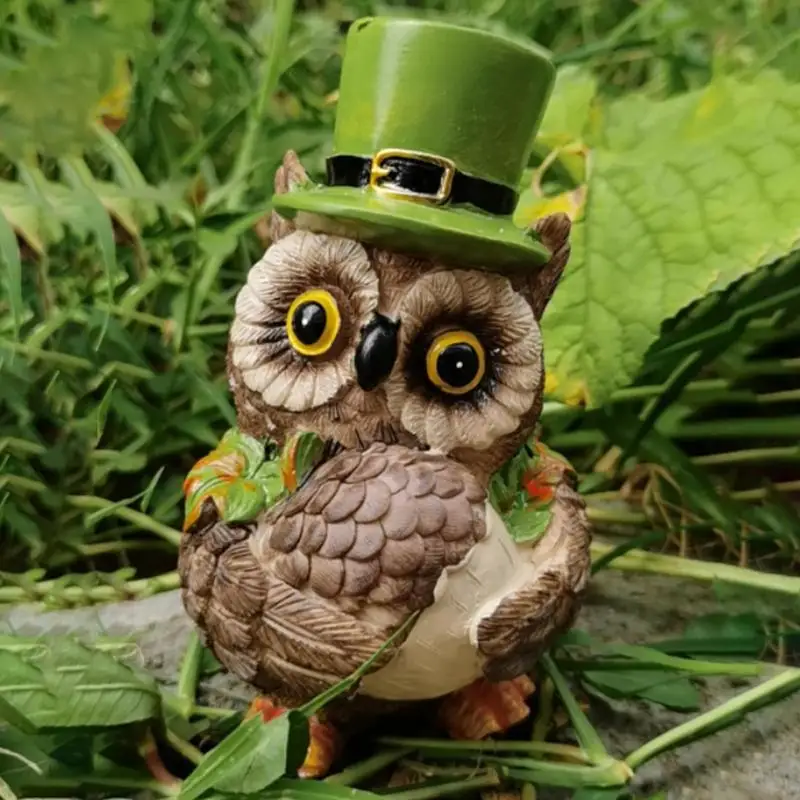 Garden Ornament Owl Figurine resin made Outdoor Animal Owl Figurines weatherproof Garden Statue Sculpture home decor accessories