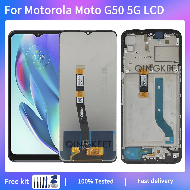 

6,5 "для Motorola Moto G50 5G LCD XT2149-1 5G дисплей, сенсорный экран, дигитайзер в сборе для Moto G50 LCD с рамкой