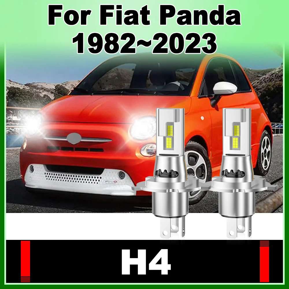 

2PCS H4 LED High/Low Beam Headlight With Fan 6000K High Brightness For Fiat Panda 1982-2021 2022 2023 Canbus Turbo Car Headlamp