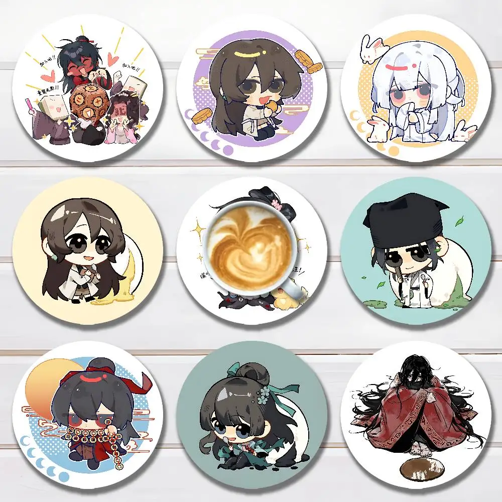 

Chibi Dao OF The B-Bizarre Immortal Round Wooden Coasters For Cute Design Suitable for Drinks Tea,Coffee Home Perfect Gift