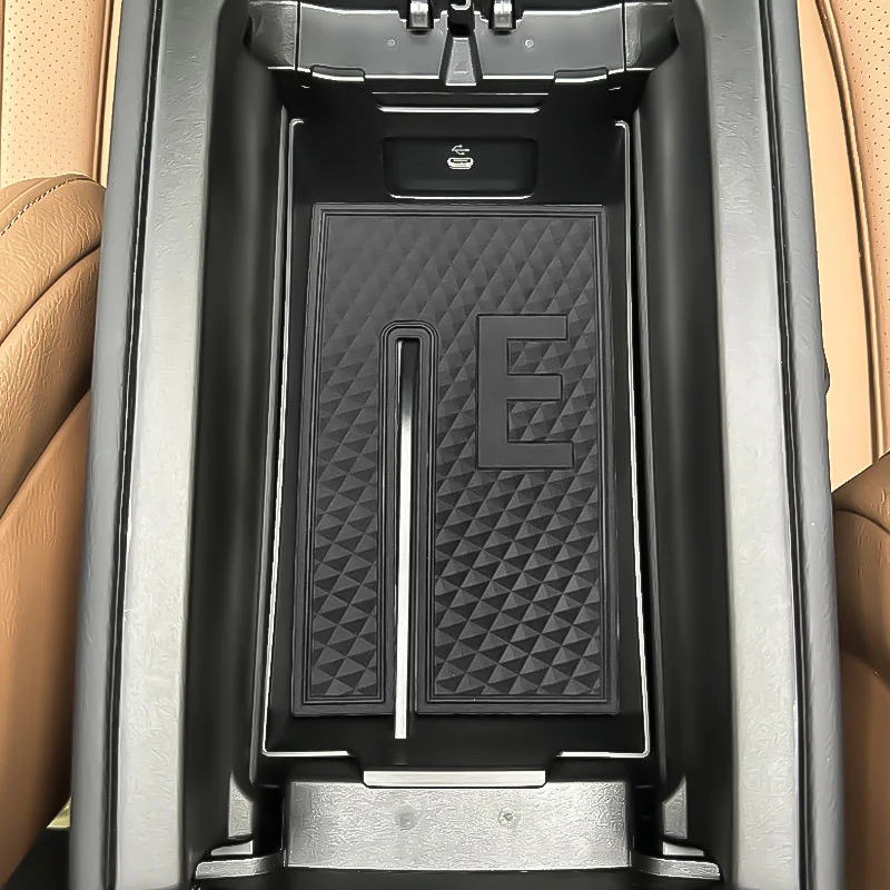 

For Mercedes Benz E Class W214 2024 2025，E450 E300 E260 E220 Car Centre Console Armrest Handrail Storage Box Organizer Tray