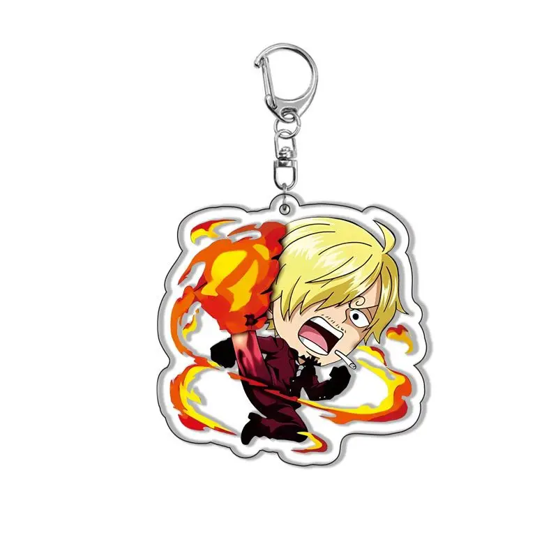 Anime Acrylic Keychain One Piece Luffy Zoro Layered Pendant Accessory In Stock Ready To Ship Wholesale Dropshipping Cosplay