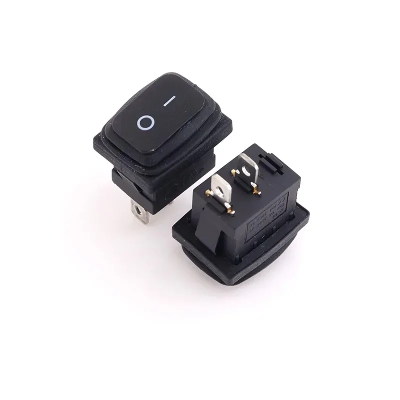 10pcs on off seal waterproof rocker switch IP67 2pin lighting 6A 250vac push button switch rocker switch 3pin