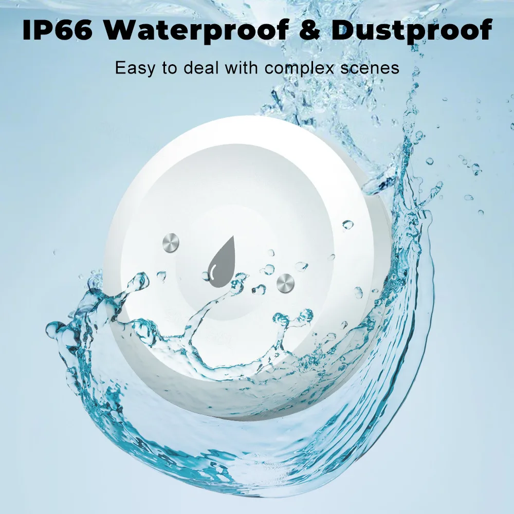 Zigbee Water Leak Sensor Flood Water Leakage Detector App Remote Monitoring Overflow Security Support Tuya Need Zigbee Gateway