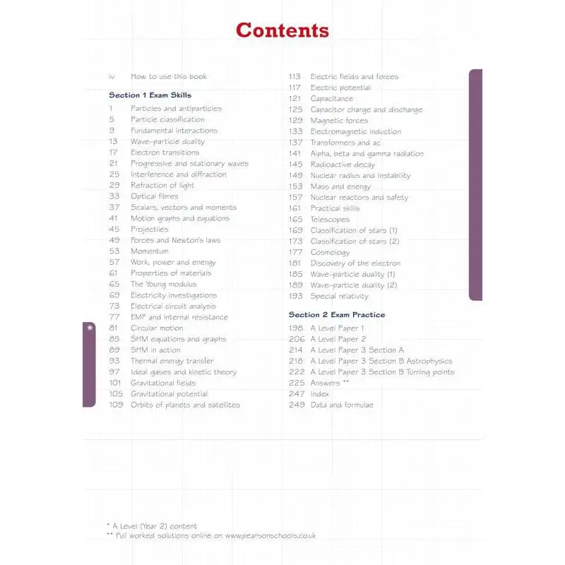 بيرسون ريفيز AQA منشئ مهارات امتحان الفيزياء على مستوى 2025 و2026 امتحانات بيرسون بيرسون التعليم 9781292271668 كتاب #2