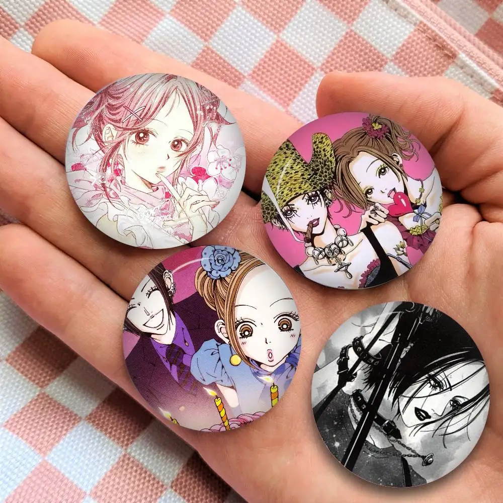 Anime Figures Button Pin Minimalist Y2K Nana Psychedelic Retro Brooch Bag Lapel Badge Jewelry Gifts view 5