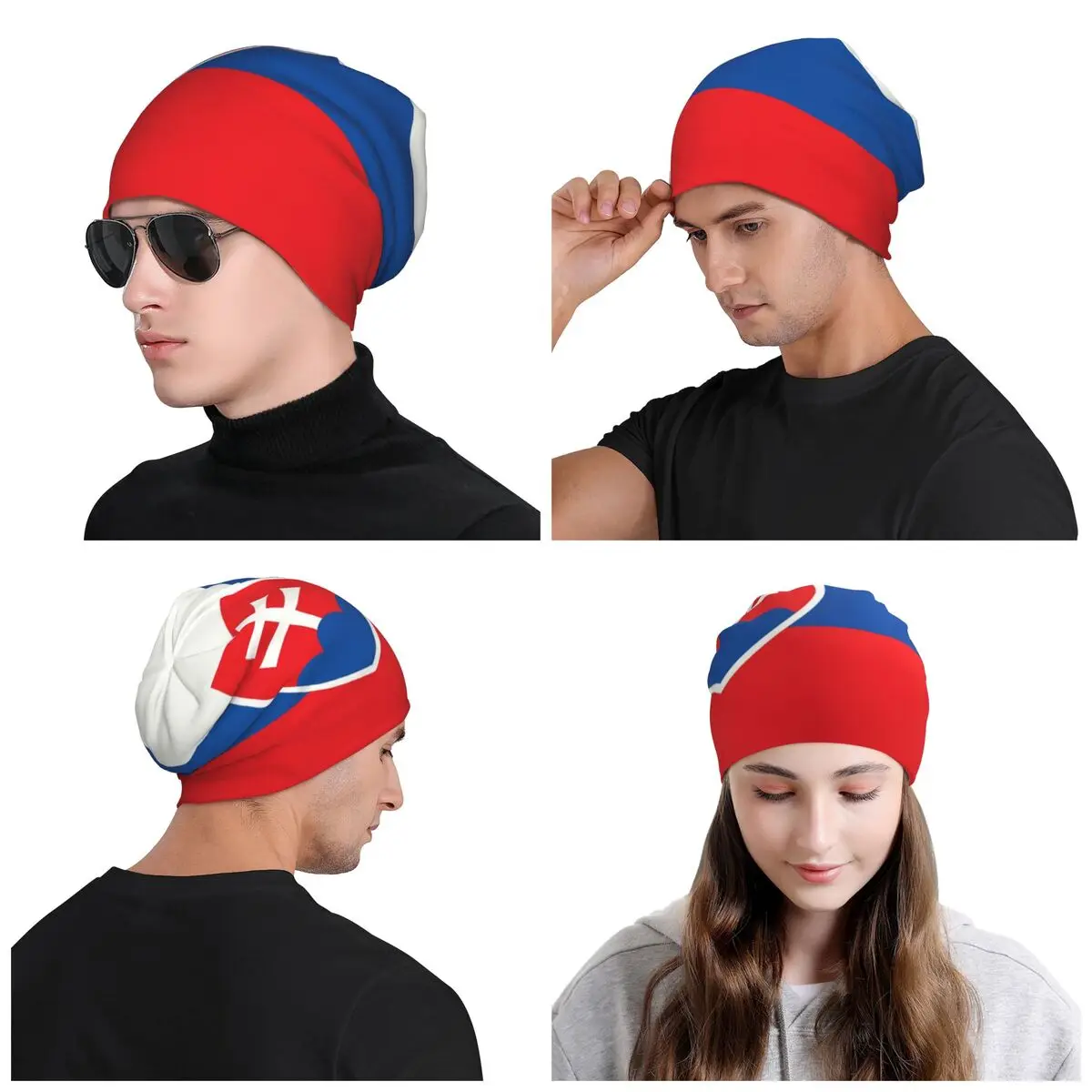 Custom Flag Of Slovakia Bonnet Hat Knitting Hats Men Women Hip Hop Unisex Adult Slovak Republic Warm Winter Beanies Cap