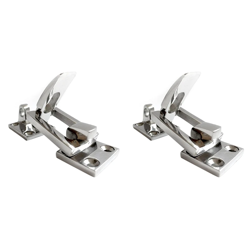 2X Marine-Grade 316 Stainless Steel Boat Deck Locker Hatch Anti-Rattle Latch Fastener Clamp Marine Hardware Accessories