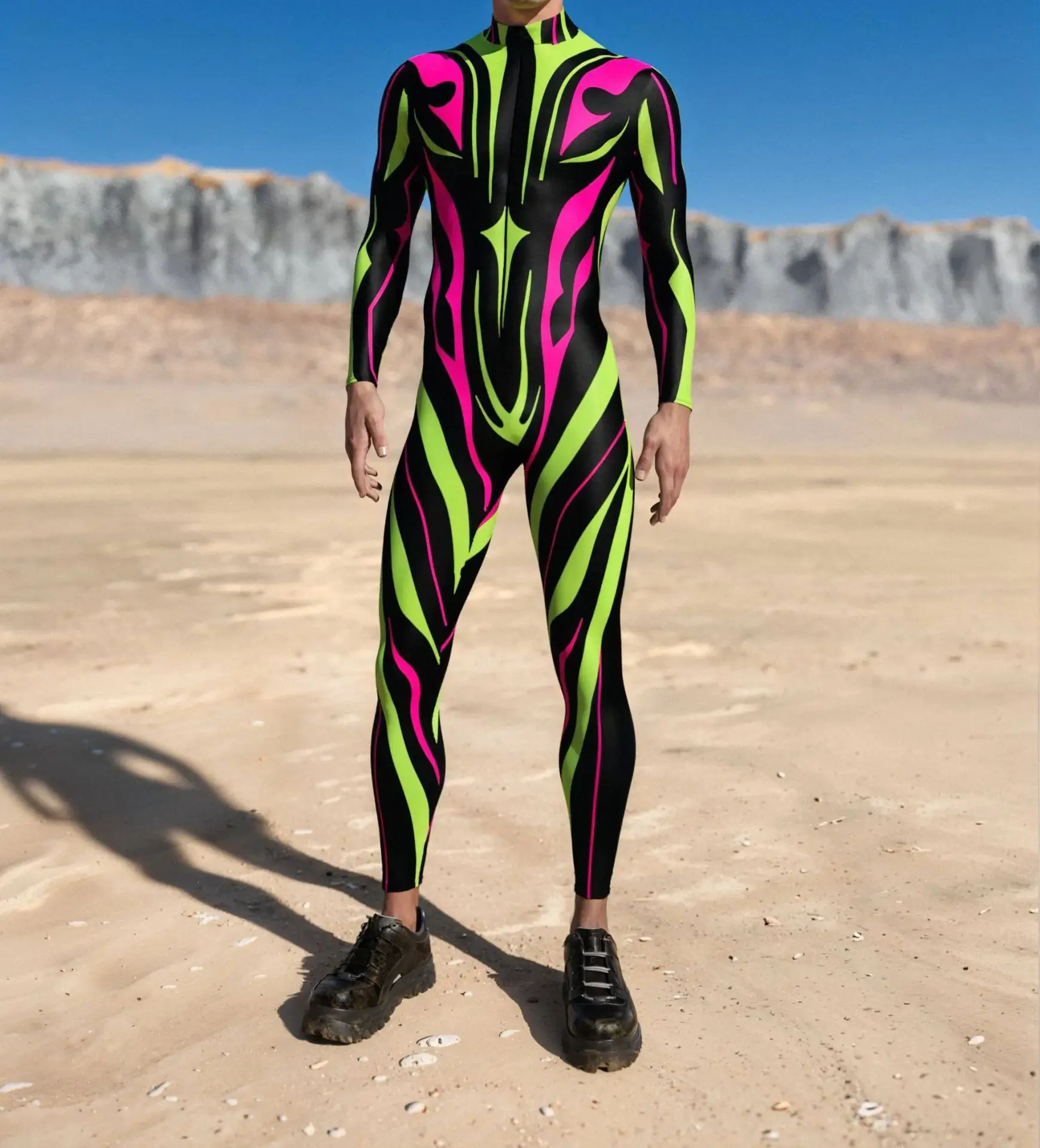 Cooler Rüstungs-Cosplay-Bodysuit Cosplay-Jumpsuit Steampunk-Punk-Kostüm Halloween-Party-Show-Auftritt Herren Zentai-Anzug 2026 – Detail 18