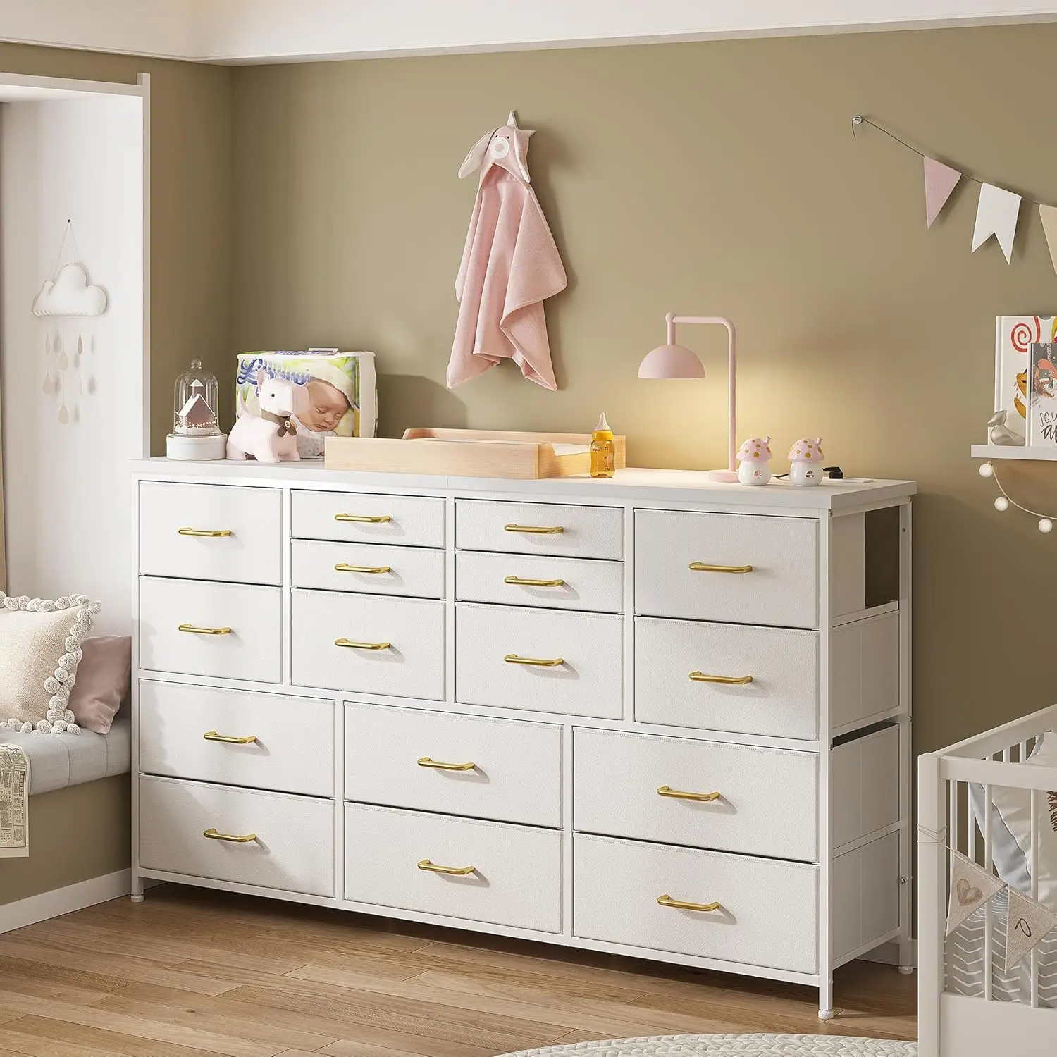 White 16-Drawer Tv …