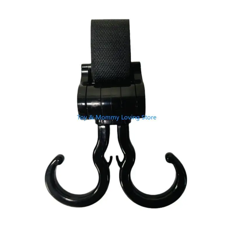 Y1QF Stroller Hook for Hanging Bag Pram Hook Stroller Hook 360 Degree Rotating Loop
