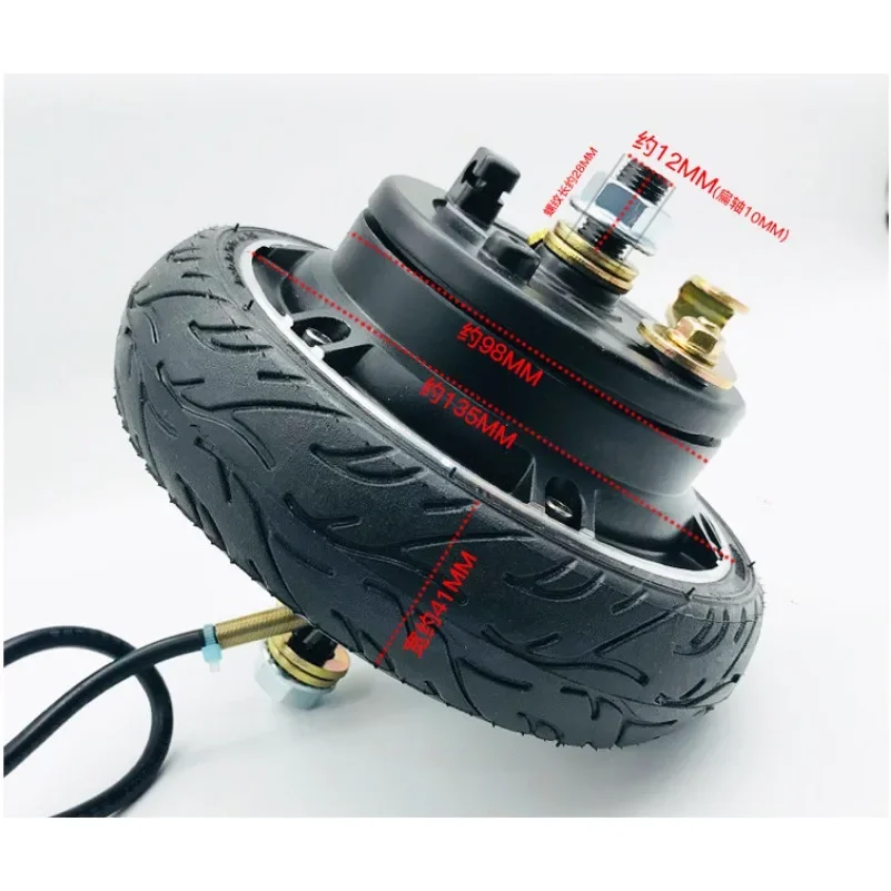 36V350 Motor Small Hub Motor 6.5 Inch Brushless and Toothless Hub Motor Solid Tire