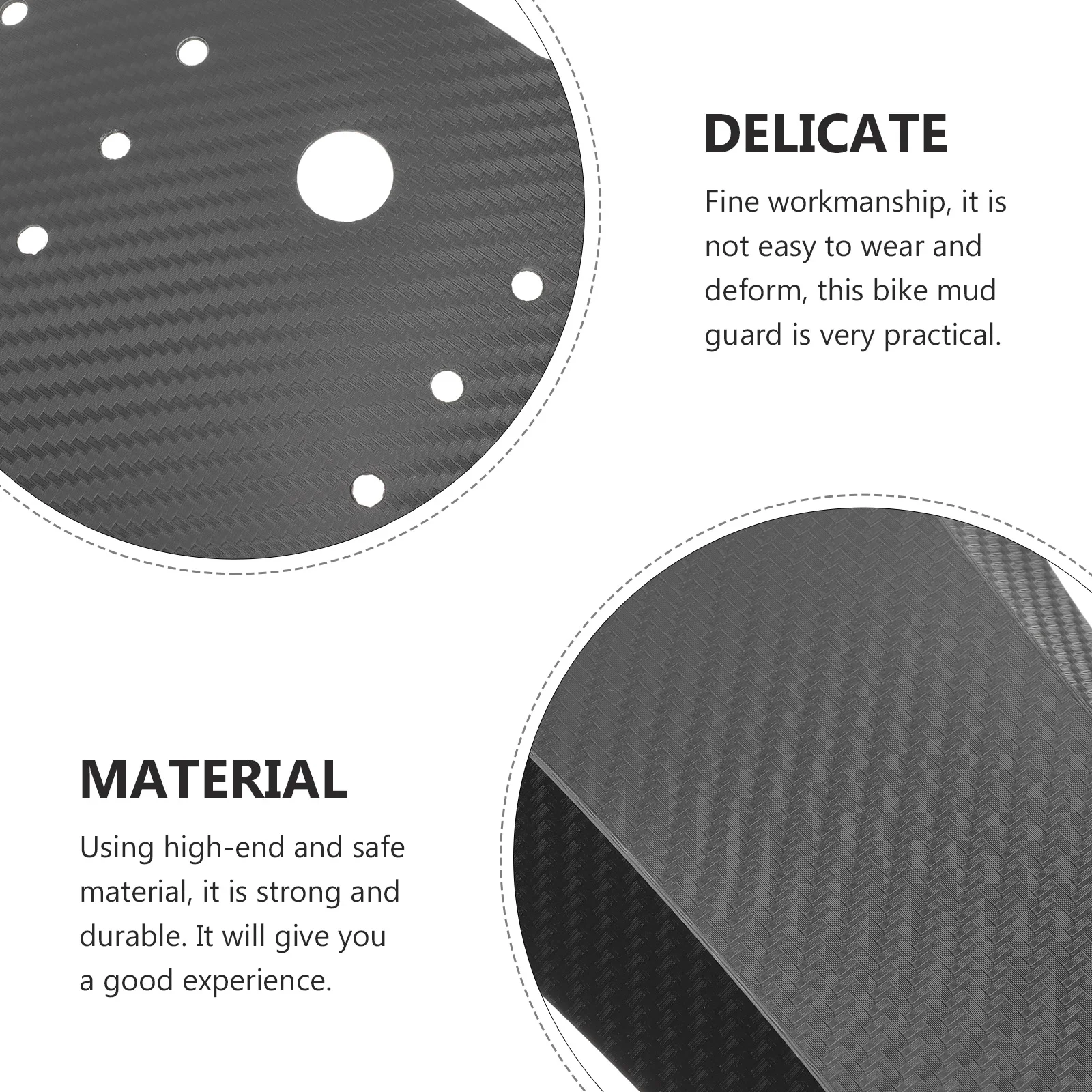 

2Pcs Bike Mud Guard Exquisite Craftsmanship Safe Durable Splash Proof Road Cycling Supplies Practical Bicycle Protector