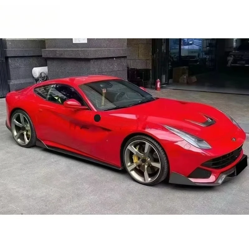 Carbon Fiber DMC Style Car Bumper Lip Side Skirt Spoiler Bodykit for F12 Berlinetta Upgrade to DMC Style Body Kit