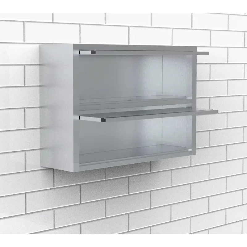 Wall Mounted Stainless Steel Commercial Kitchen Locker Storage with Flip Door for Restaurant Food Prep Area Organization