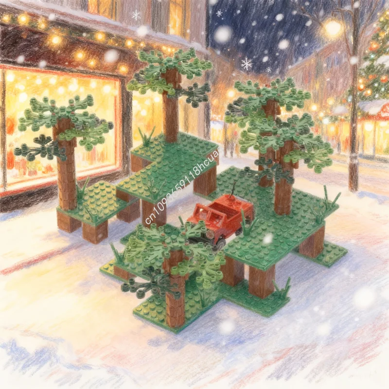 218-teiliges MOC Bill S Strange Woods Creator Modellbausatz Architektur Weihnachtsgeschenke Bildungs-Ideen-Spielzeug Bausteine für Kinder