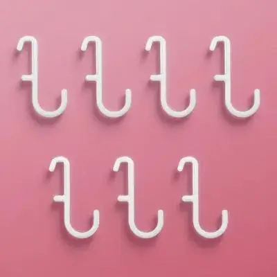 7 crochets de suspension pour panneau perforé, crochets en plastique rigide pour présentoir de magasin, supermarché, étagère de produits, crochet de suspension