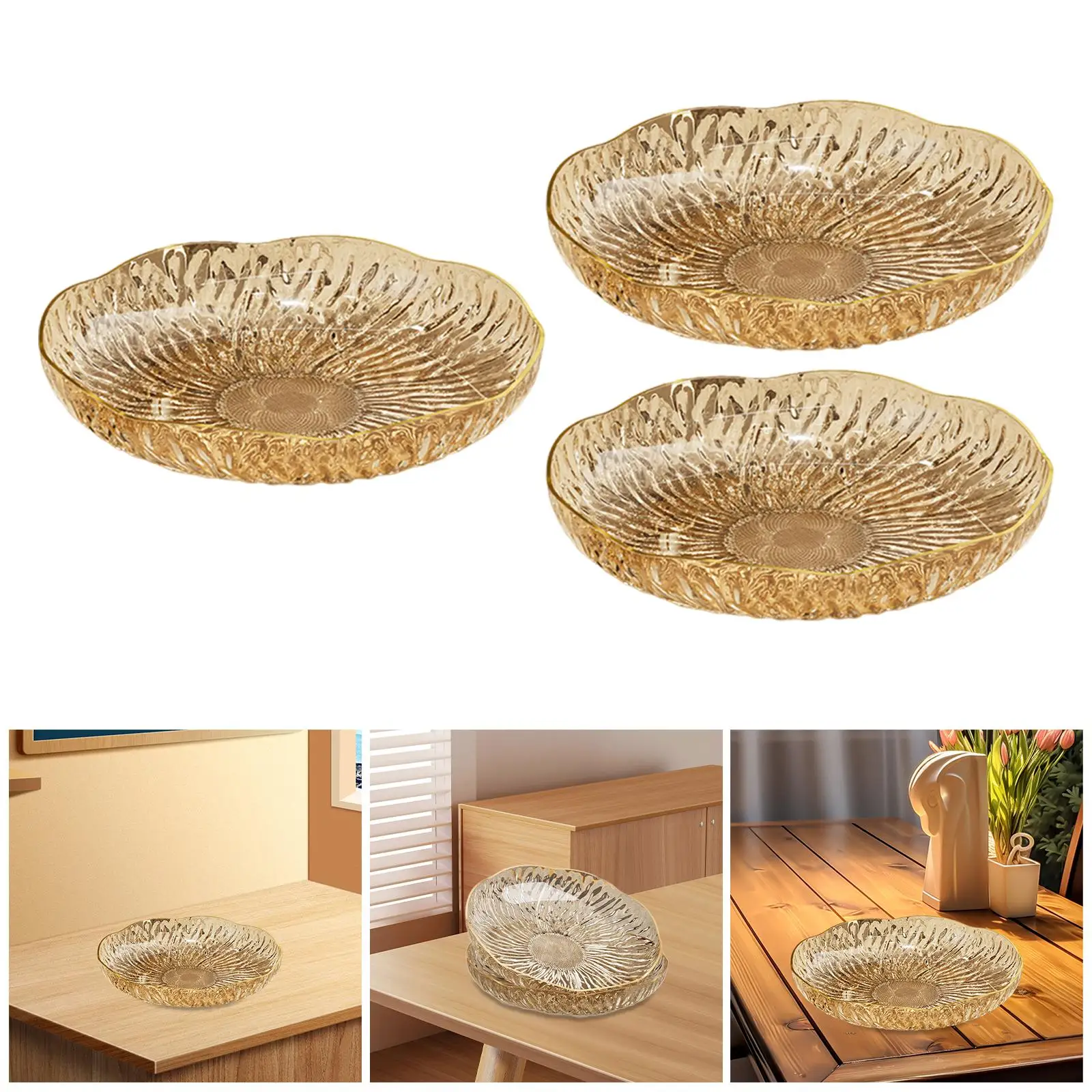 

Fruit Bowl Dessert Plate Multifunctional Fruit Plate Stable Base Table