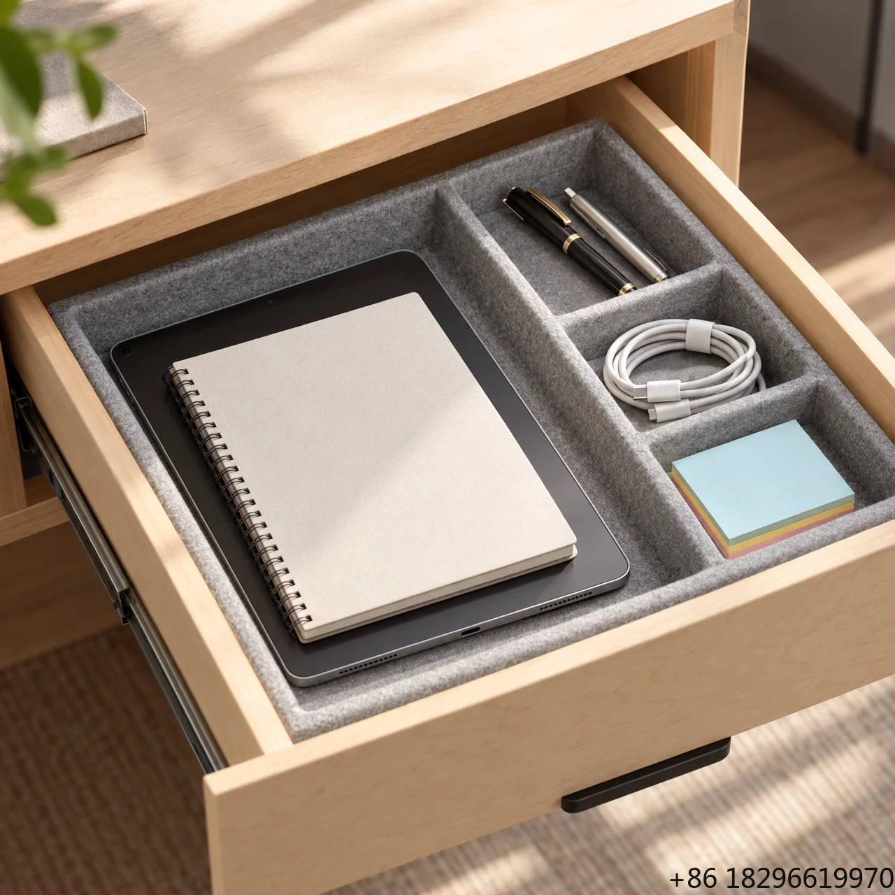 BSCI Approved ISO Eco-friendly Hot Pressed Felt Storage Bin DIY Organizer Tray Bedroom Study Desk Design Project Solutions