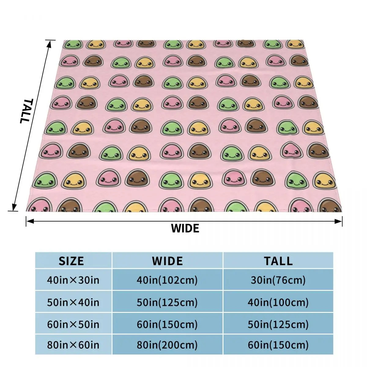 Happy Mochi Throw Blanket Soft Plush Plaid Blanket Fluffy blankets and blankets Flannels Blanket