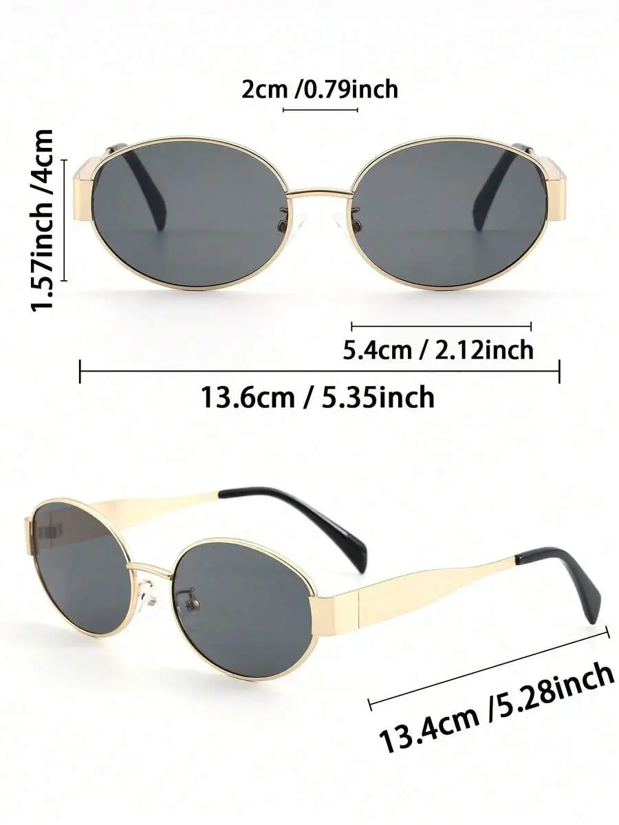 4pcs Plastic Geometric Full Frame Classic Y2K Style Minimalist Fashion Glasses, Suitable For Various Face Shapes, Summer