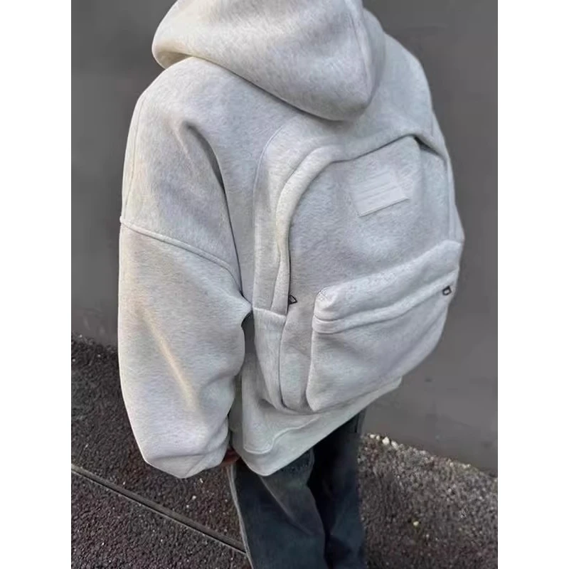 

Весенняя модная мужская толстовка Bapa Design из смесового хлопка, свободного кроя, с длинными рукавами, молодежная, повседневная, на молнии
