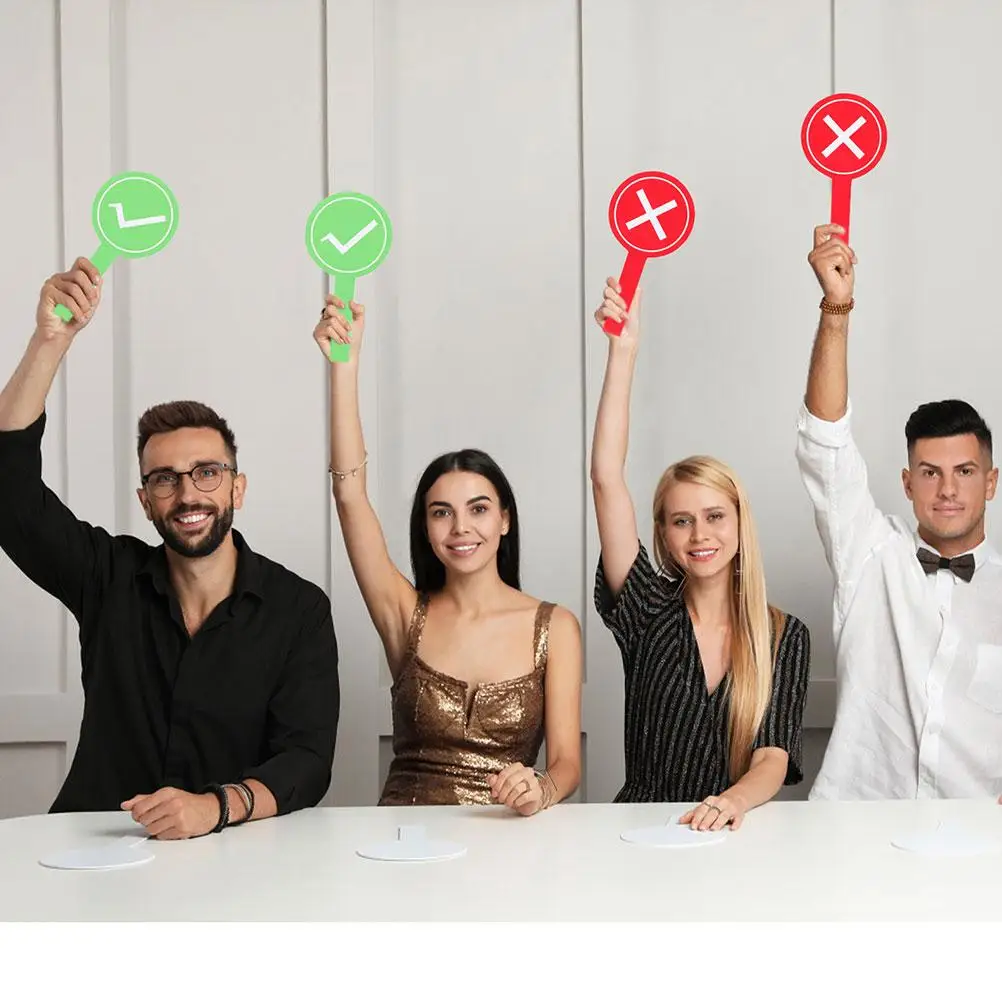 4Pcs Voting Paddle Teacher Judging Board Judging Paddle True False Classroom Judging Board for Teacher The Sign Voting Accessory