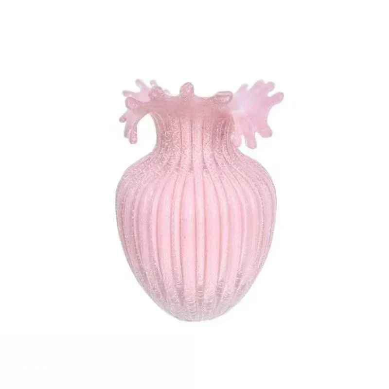 

Creative luminous vase, wave flower mouth vase, glass home decoration, cat claw fluorescent vase, sky star glass vase