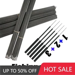 4.1mm-6.4mm 5 pieces Fishing rod tip Spare 1,2,3 sections stream fishing rod full Short size hollow carbon Accessories sturdy