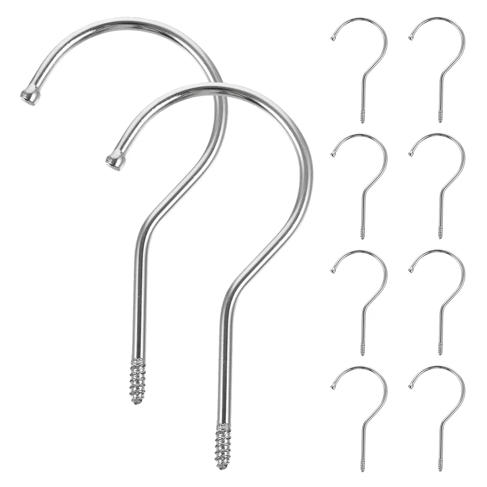 20 قطعة السراويل البلاستيكية شماعات السنانير سميكة طويلة تصميم دائري خزانة معلقة المنظم للملابس التنانير الجينز توفير المساحة #3