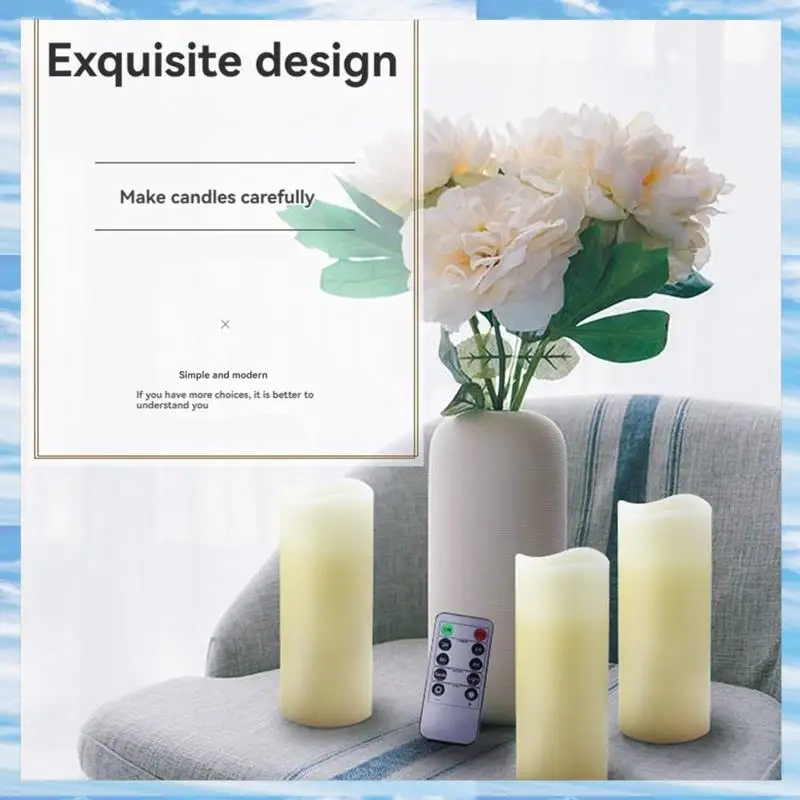 

X17A 2025 NEW-LED Candles Flameless Candles With Remote Battery Operated Candles For Wedding Church Fireplace Decor