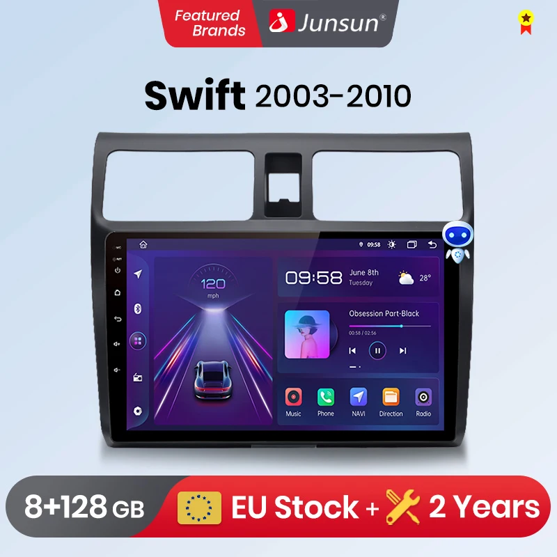 Junsun Wireless CarPlay Android Auto Car Radio for Suzuki swipers