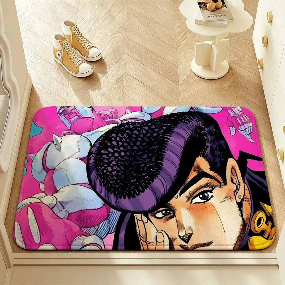 Cute Boy J-Jojo J-Josuke Higashikata Soft Comfortable Short Plush Rug Carpet mat Anti‑Slip Floor Mat Machine Washable Home Decor