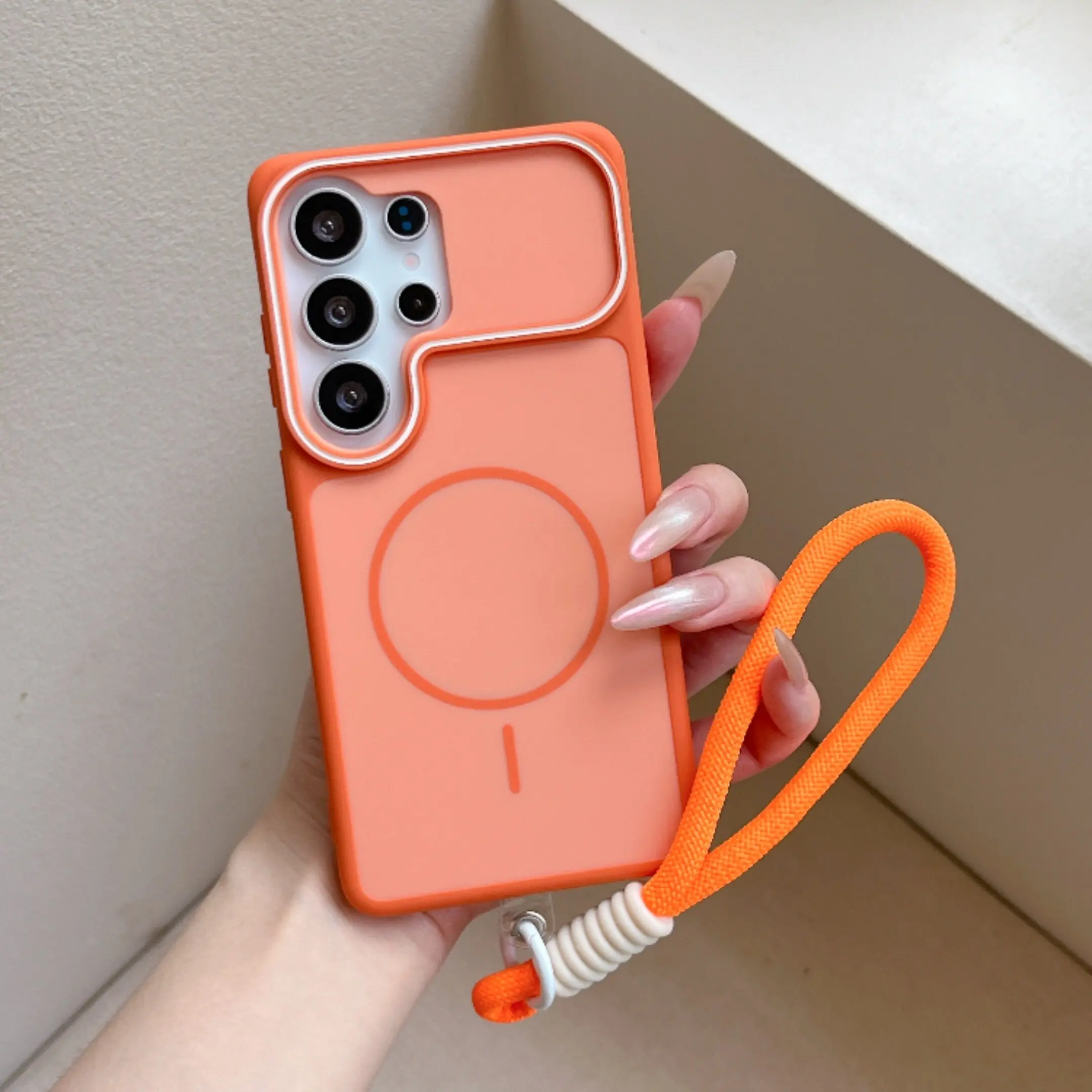 Skin Frame Magnetic For Magsafe Case Fit For Samsung Galaxy S26 Ultra 25 24 Dual Tone Matte Camera Frame Rear Protection Shell view 5