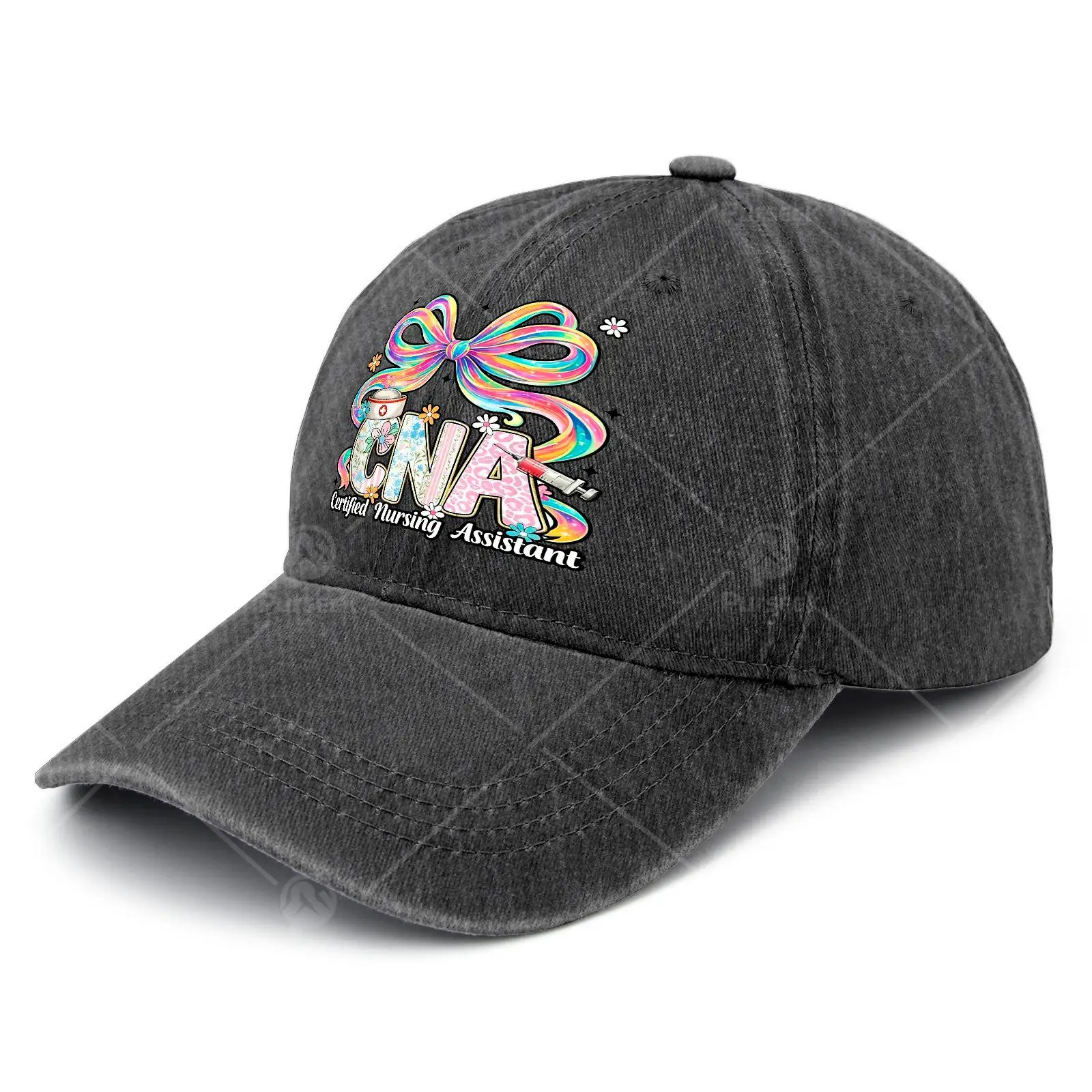 CNA Nursing Assistant Baseball - Retro Hat Suitable for Nurses, Unisex Lightweight Full-Body Print for Uniforms, Christmas Gifts