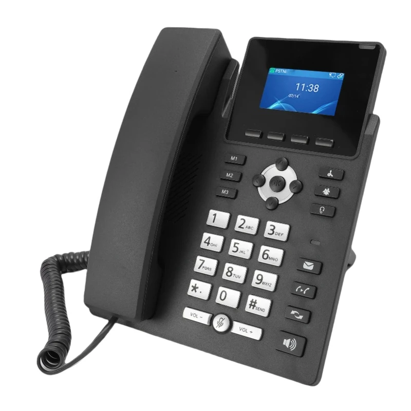 VoIP Accounts 2.4 Inch Color Display Dual Port GigabitBusiness Media Phone IP Phone