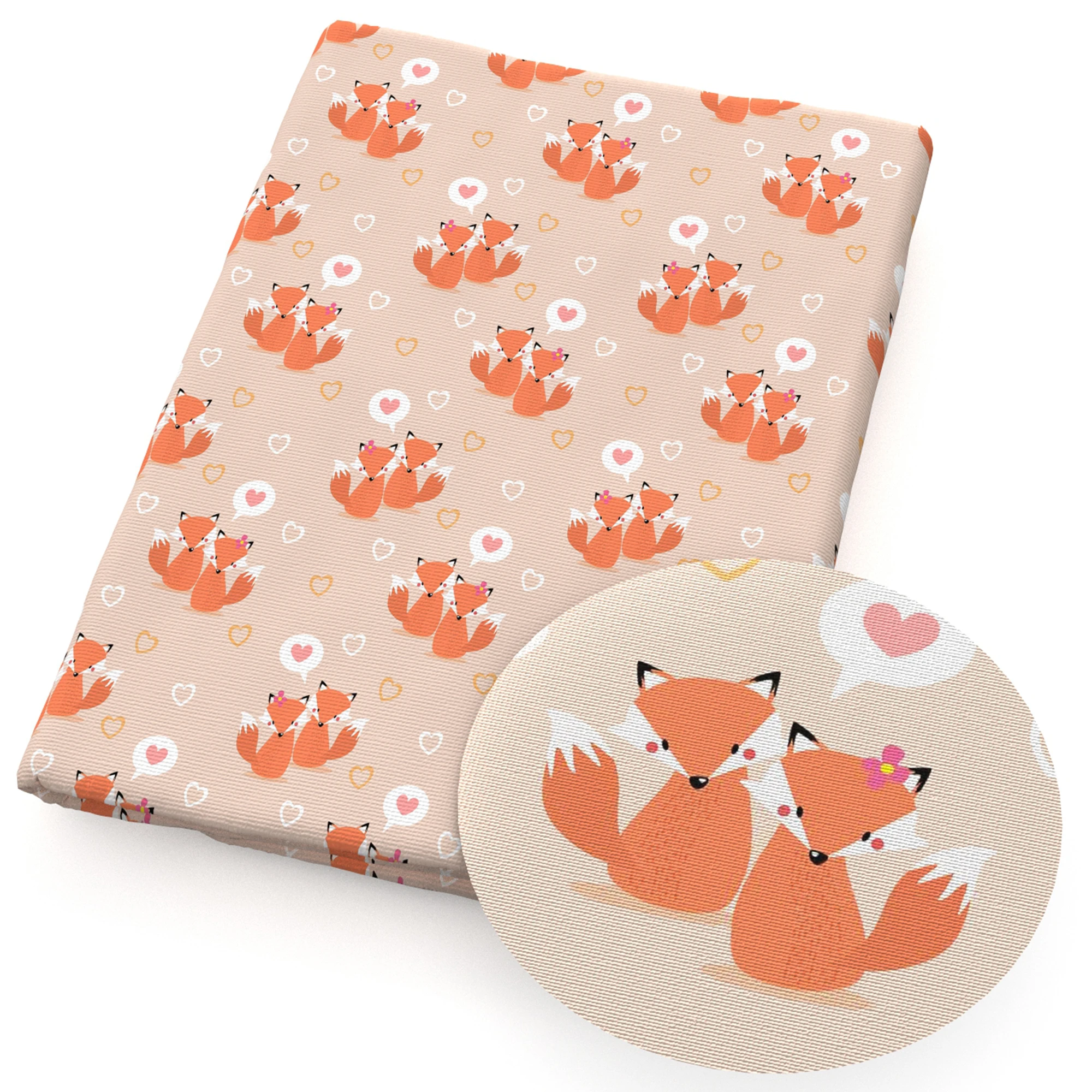 Animali Cute Fox stampato poliestere puro cotone materiale Patchwork by the Meter tessuto cucito Quilting tessuti panno per ricamo