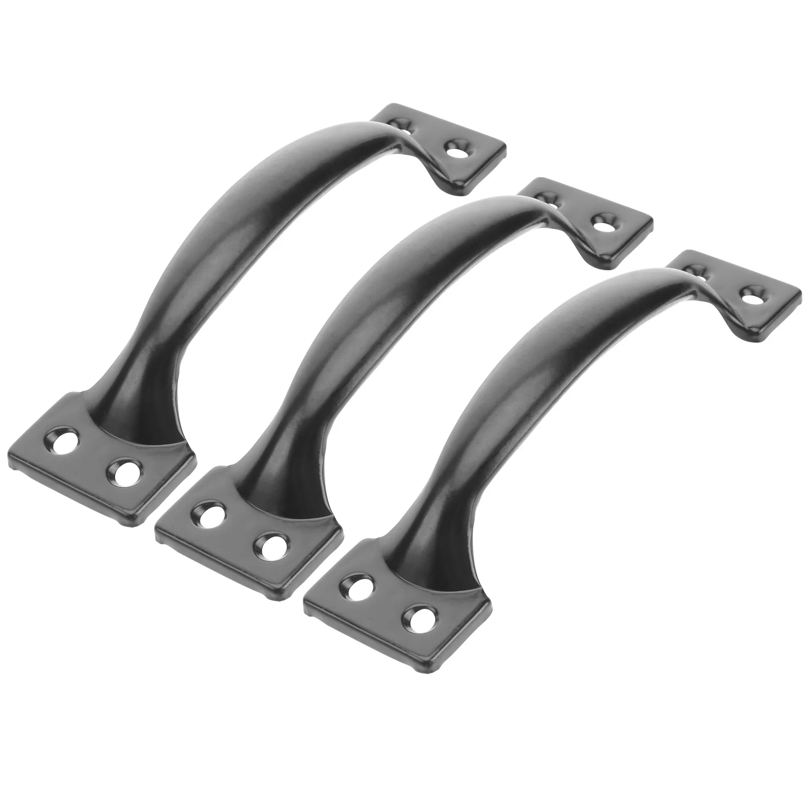 

10pc 6 Inches Black Door Handle Arch Design Iron Cabinet Pull For Drawer Wardrobe Closet Hardware Handle Simple Furniture Pull