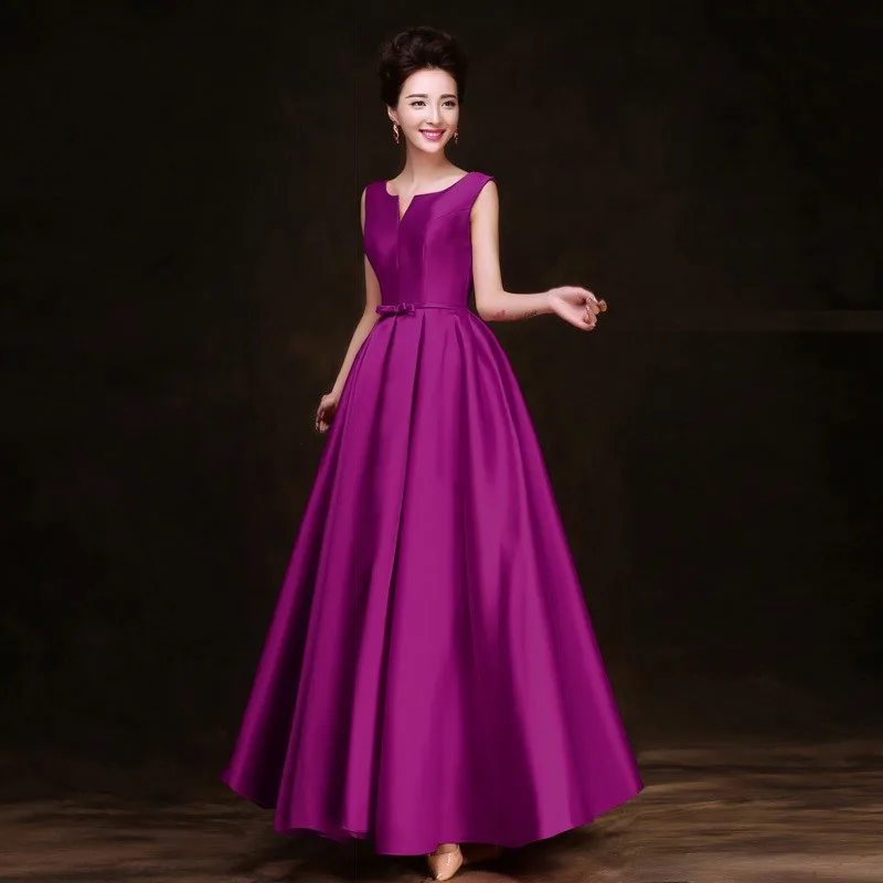 WYHS-80#Evening Dress Long Chorus Costume Banquet Pary Prom Dresses Wholesale Graduation Wine Red Green Grey Gold Champagne Pink